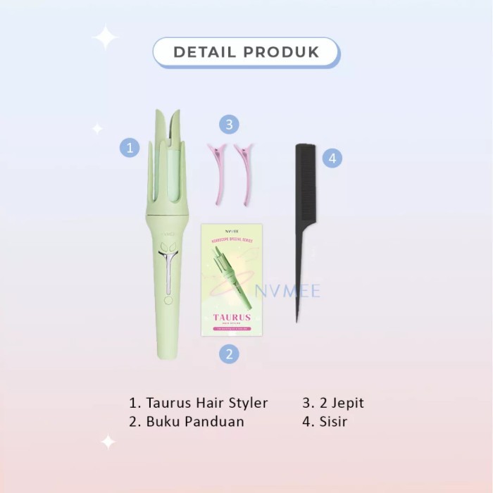 Nvmee Catokan Keriting Otomatis Taurus Hair Styler