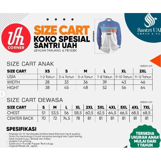 Terlaris Baju Koko Premium Ustadz Adi Hidayat Uah 100% Original Lengan Panjang Stok Terbatas