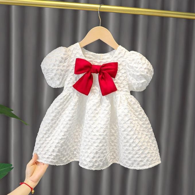 Promo [340157] - Dress Import Gaun Pesta Lengan Pendek Balon Anak Perempuan COD