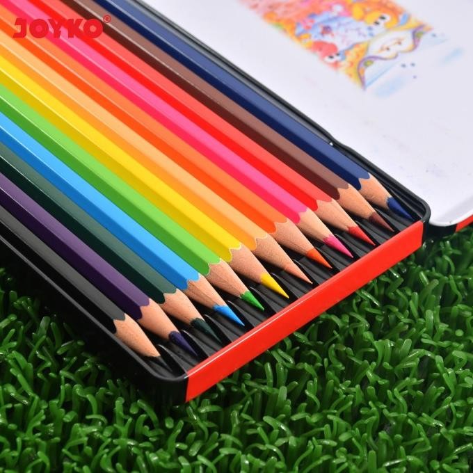 

Joyko Pensil Warna Dengan Metal Case Color Pencils Hexagonal Grip
