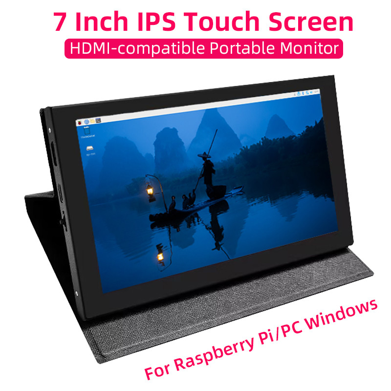 JETS 7 Inch IPS LCD HDMI-compatible Touch Screen for Raspberry Pi 5 4 Orange Pi Windows PC Display w