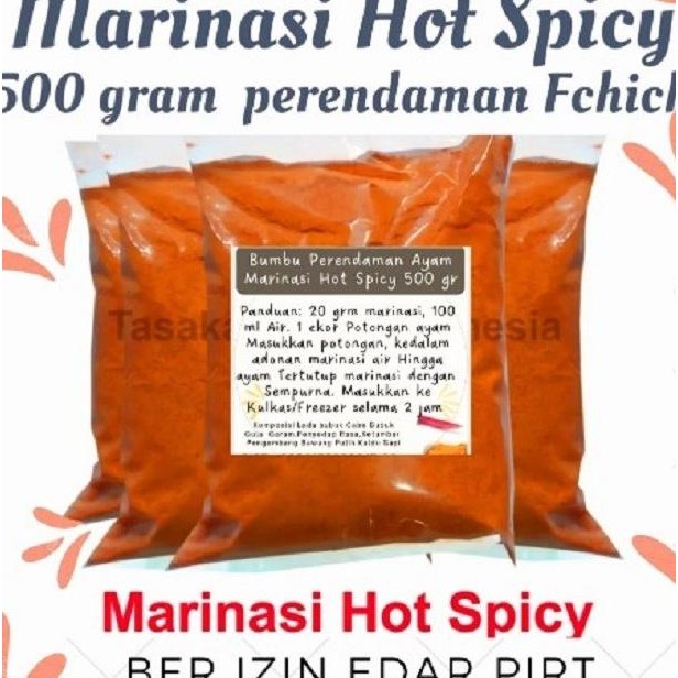 

Tepung Bumbu Marinai Ayam Peda Fried Chien Hot Picy 1 G