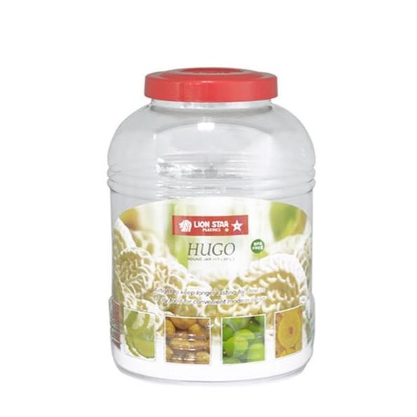 Toples Plastik Kerupuk / Toples Asinan Hugo 20 Liter Bulat -Bebas Ongkir