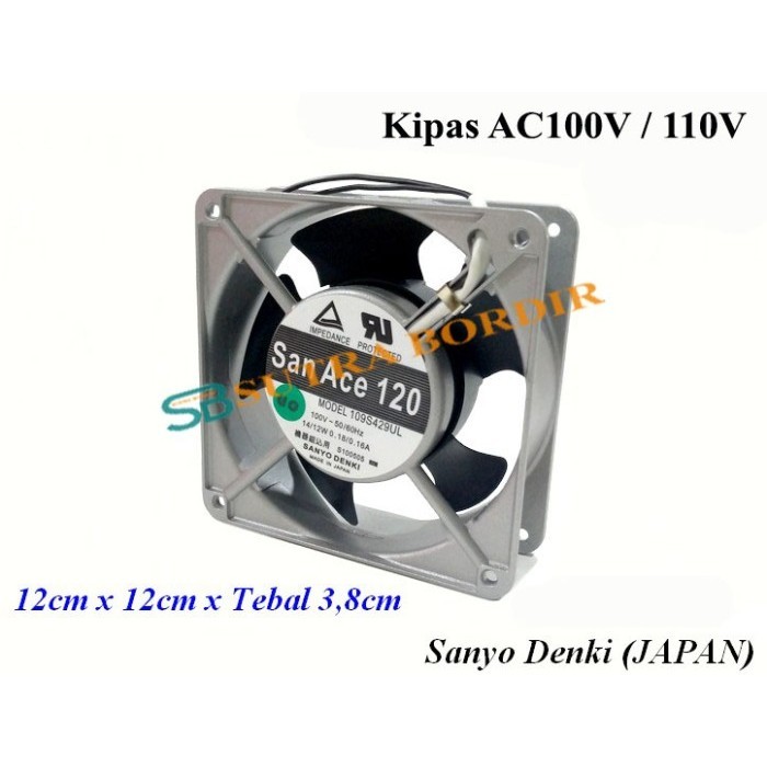 TERBARU Kipas AC 110volt Kipas AC 100v Ukuran 12cm x 12cm Kipas Tajima SWF