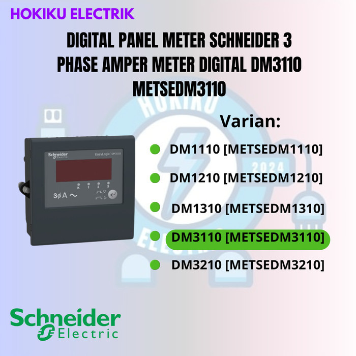 DIGITAL PANEL METER SCHNEIDER 3 PHASE AMPER METER DIGITAL DM3110 METSEDM3110