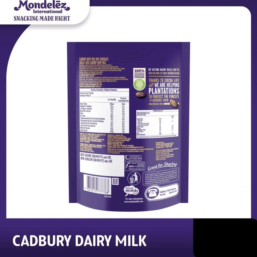 

ter-98 Cadbury Dairy Milk Cokelat Sharebag Isi 18 Viral