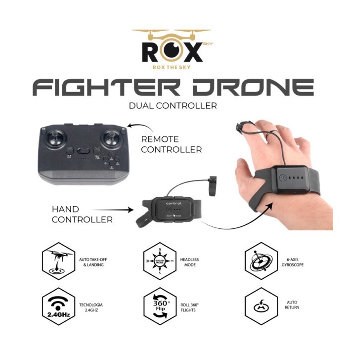 Rox Fighter Drone Dual Controller Original