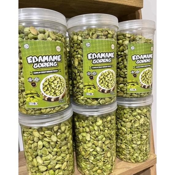 

aq-54 camilan gurih edamame goreng kemriuk kemasan botol 350 gram Berkualitas