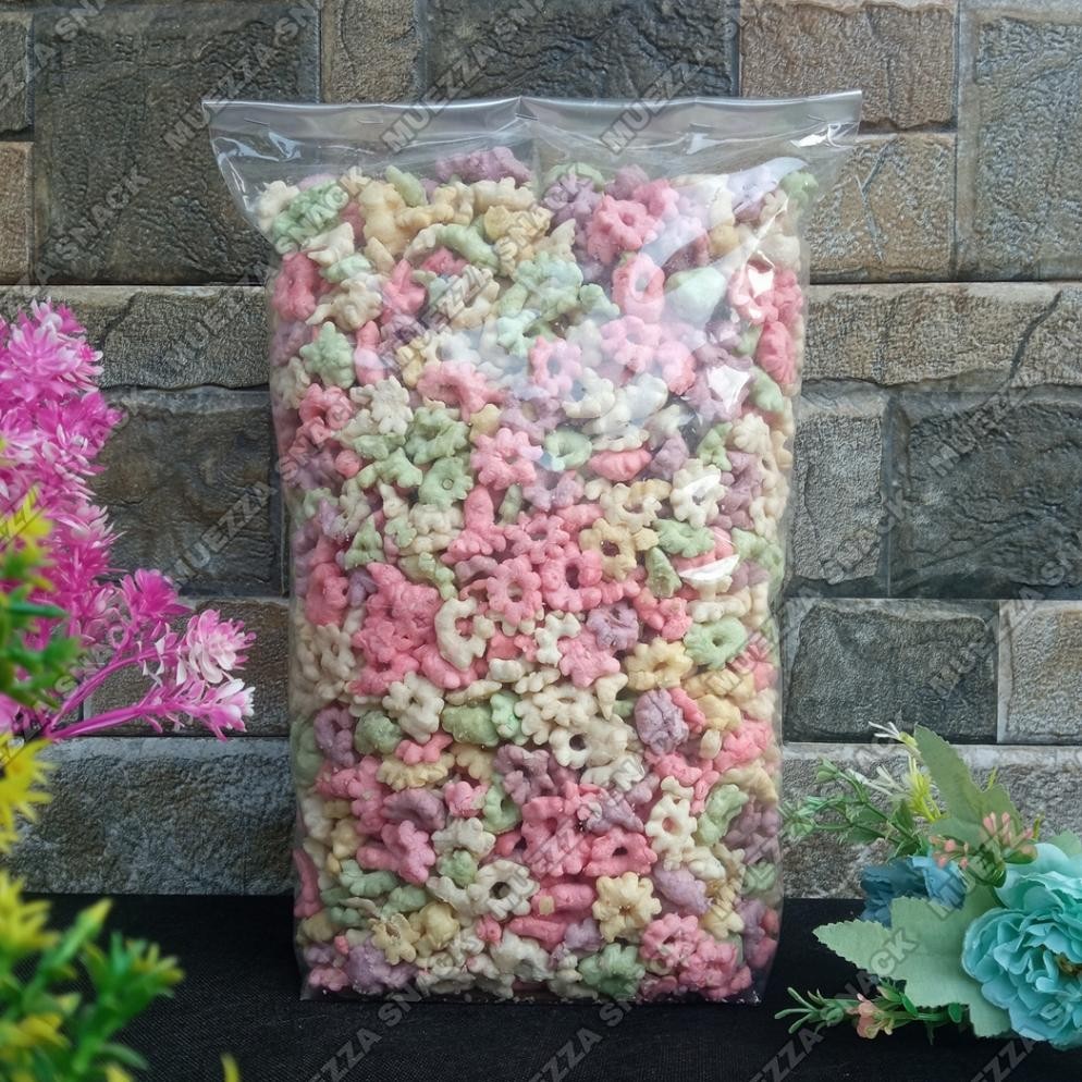 

sa-324 Cemilan Cin Cin Kembang Sakura Isi 1 Kg / Makanan Reingan / Camilan Ringan Premium