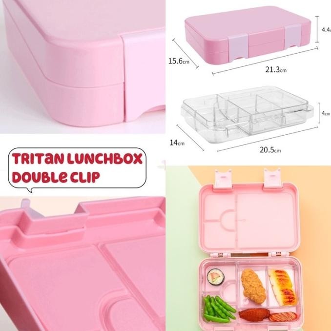 tritan lunch box bpa free convertible bento boxes kotak makan anak