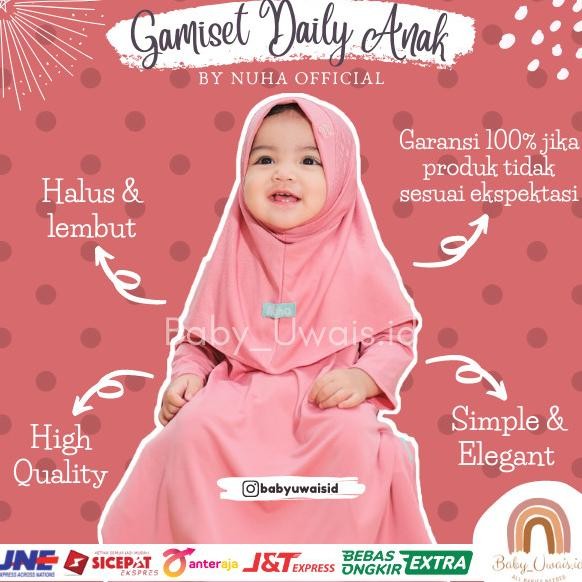 Best Sales Busana Muslim Baju Gamis Setelan Set Hijab Syar'I Bayi Anak Perempuan Berkualitas