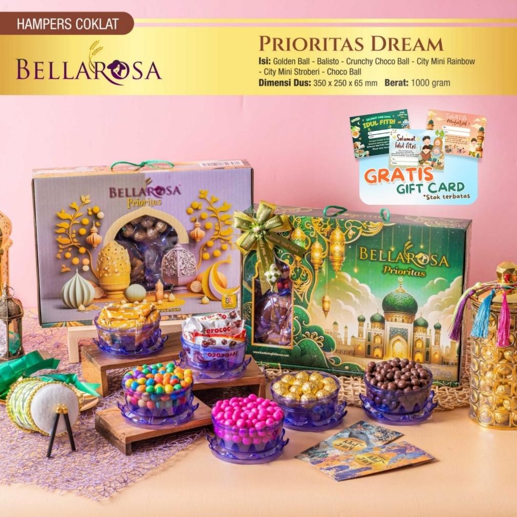 

fx-76 Bellarosa Prioritas Dream / coklat lagie / aneka permen murah / parcel Kue lebaran ( BERAT 1KILO ) Produksi 2025 Terlaris