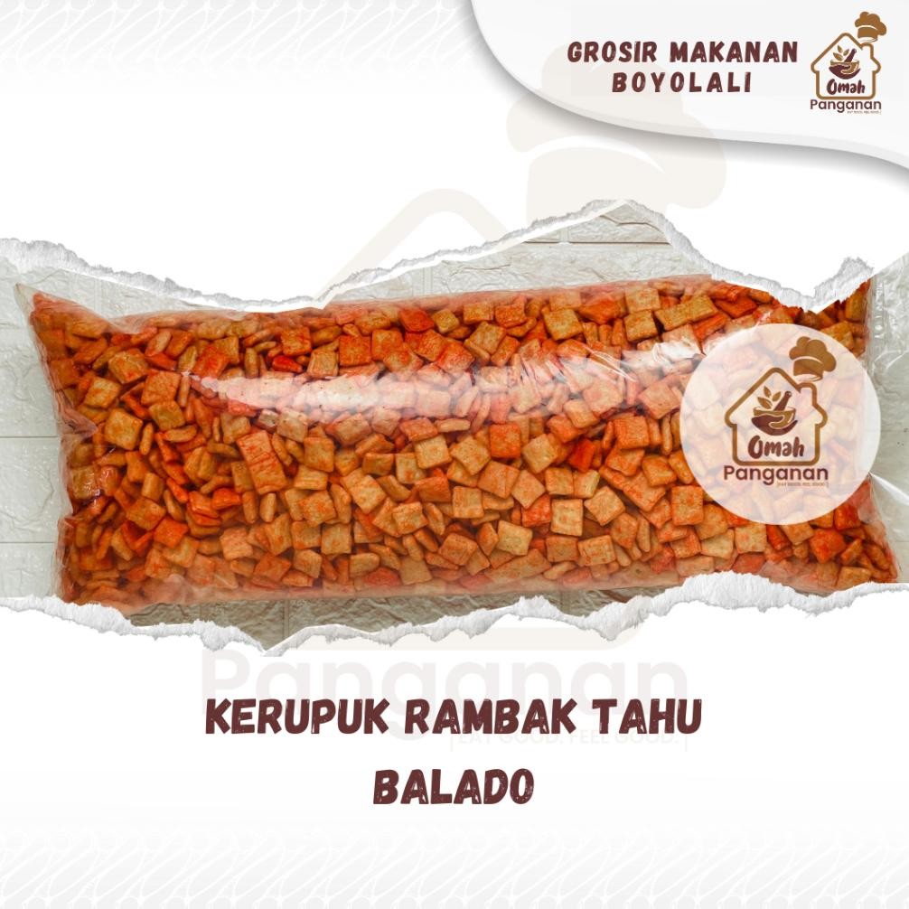 

tg-342 Kerupuk Rambak Tahu 1 KG Camilan Medan Original Balado Pedas Daun Jeruk Viral