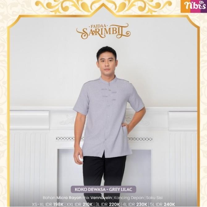 Trend Koko Ori Nibras Dewasa Lengan Pendek Sarimbit Faidaa Terbaru 2023 Berkualitas