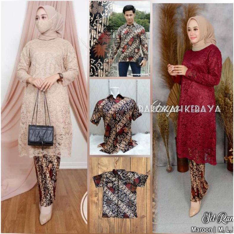 Couple Kebaya Dan Batik / Couple Batik Keluarga / Seragam Batik Keluarga
