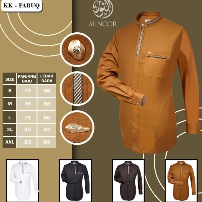 Terlaris Koko / Kemko Baju Kemeja Koko Al Noor Pria Lengan Manset Terbaik