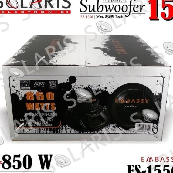 SUBWOOFER 15 Inch DOUBLE COIL DOUBLE MAGNET Embassy ES-1556 Terlaris