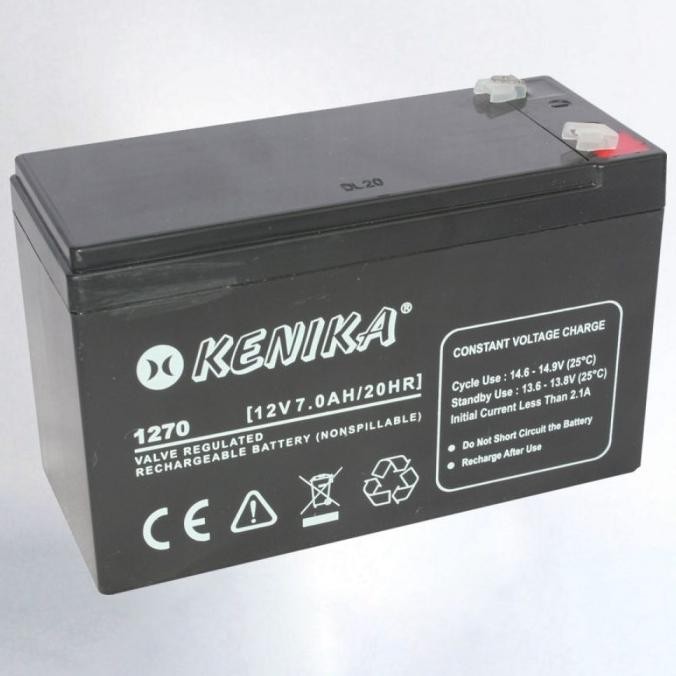 Battery Ups Kenika 1270 12V 7Ah - Baterai Ups Kenika 12V7.0Ah/20Hr Original Dan Terpercaya