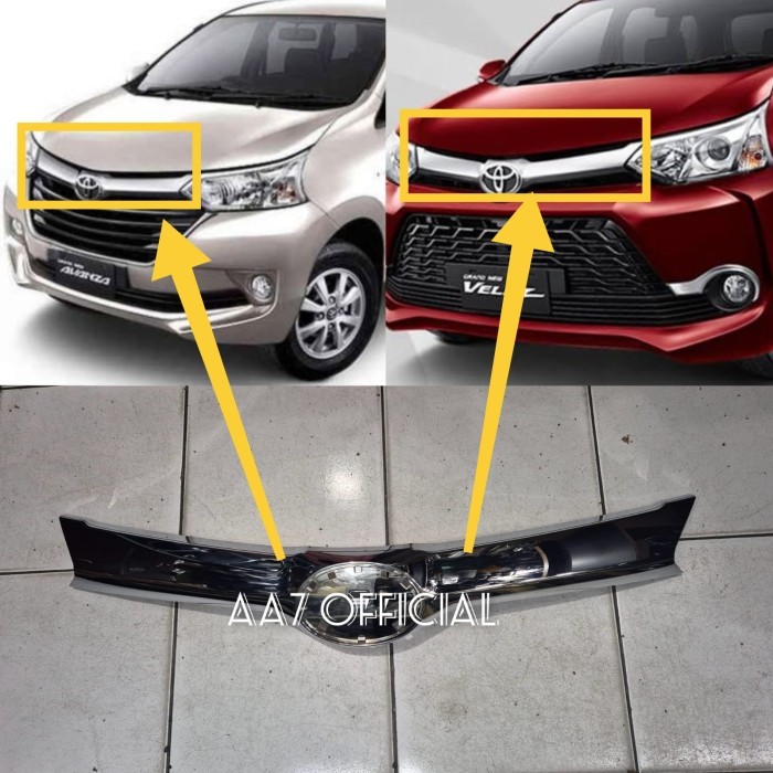 list chrome ornamen grill depan avanza veloz xenia 2016 2017 2018