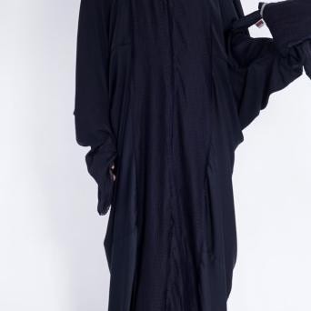 ALFAUZI - Mukena Silk Terusan Hitam / Mukena Dewasa / Mukena Jumbo Terlaris