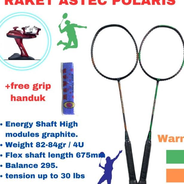 RAKET BADMINTON ASTEC POLARIS 3100&3000 FREE GRIP Terlaris