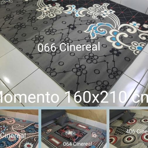 Karpet Permadani Abu-abu Grey Momento 160x210 cm Terlaris