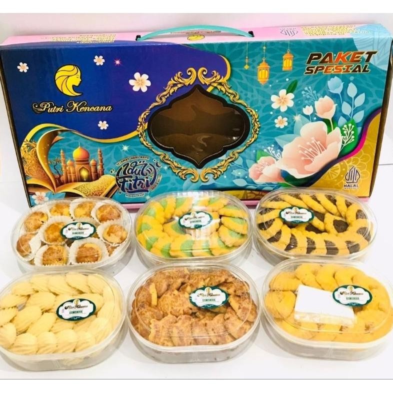 

Qig-1722 Kue Paket Lebaran Putri Kencana Toples Oval Isi 6 Toples Qig-1722