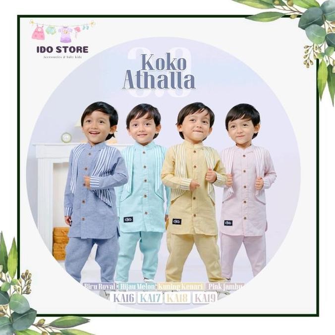 New Baju Koko Anak Laki Laki Couple Ayah Dan Set Baju Kemko Lebaran 2023 Setelan Muslim 612 Lengan P