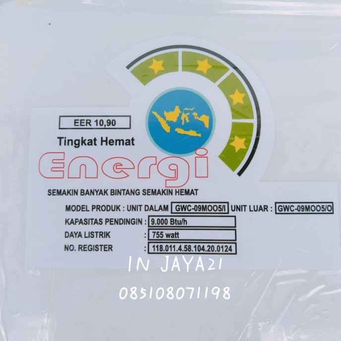 INDOOR AC GREE 1PK + REMOT GWC-09MOO5