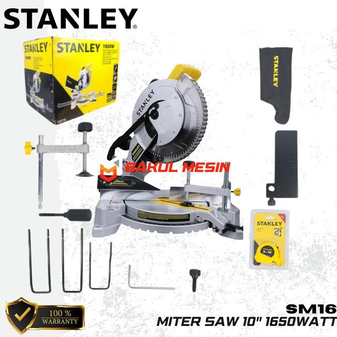 Stanley Sm16 Compound Miter Saw 10" 1650Watt Miter Saw Sm 16 Pertukangan