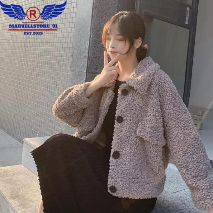 Limit Jaket Shea Wanita/Pria | Jaket Bulu | Mantel Bulu Domba | Fleece