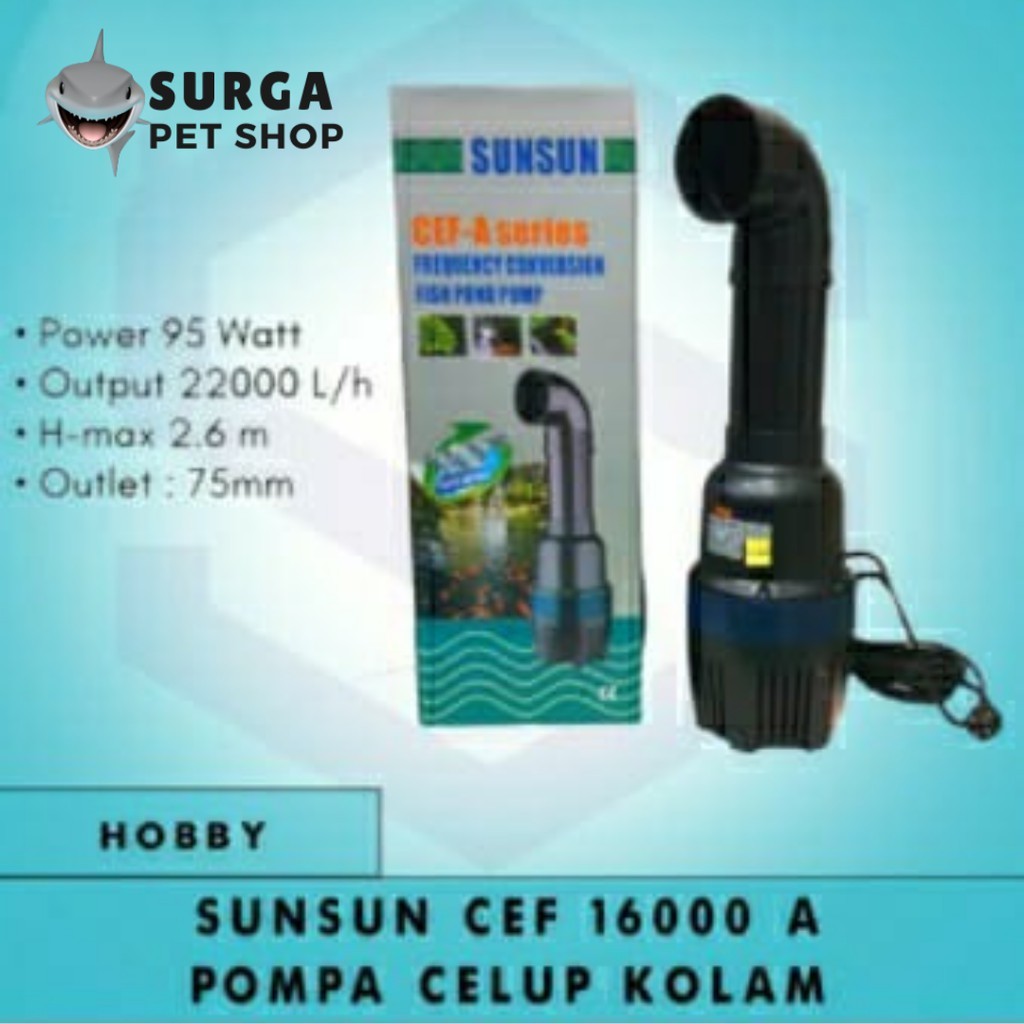 SUPER SALE CUCI GUDANG Pompa kolam celup SUNSUN CEF16000A Submersible fish pond pump CEF 16000 16000