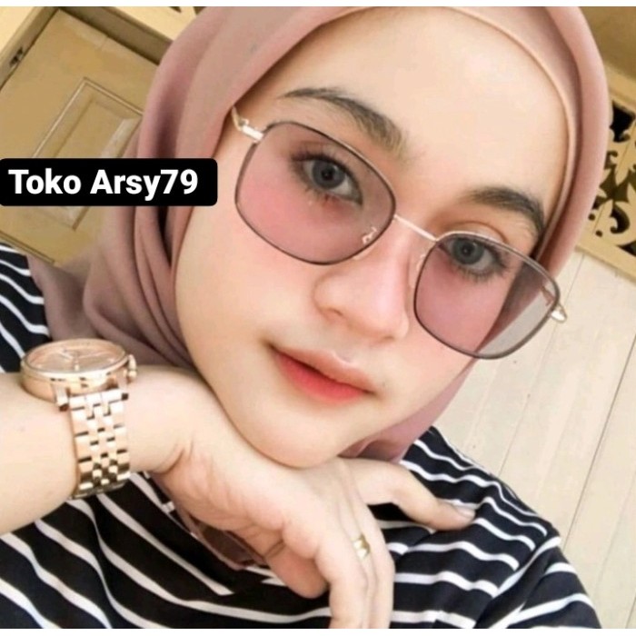 Kacamata Minus + Lensa Photocromic Kacamata Wanita Lensa Standar Optik
