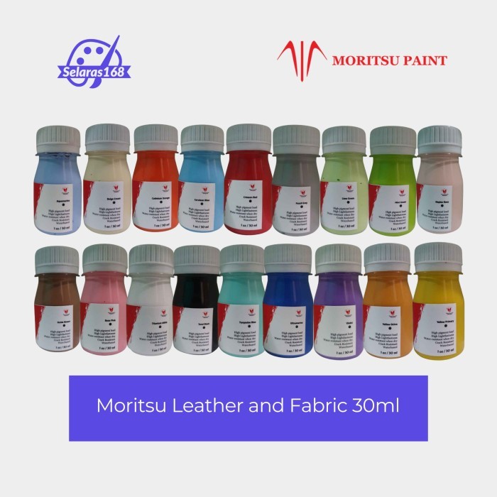

Moritsu Leather and Fabric Paint Premium - Moritsu Cat Sepatu 30ml