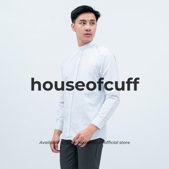 Terbaik Houseofcuff Baju Koko Kemeja Lengan Panjang Pria Putih Polos Berkualitas
