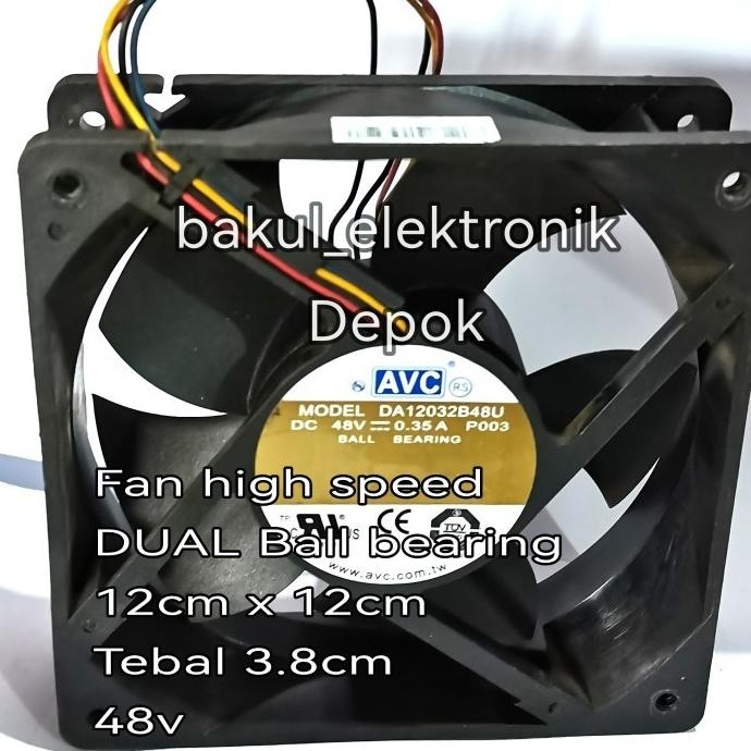 [Goodbest] FAN KIPAS 48V HIGH SPEED 12x12 AVC DELTA BALL BEARING