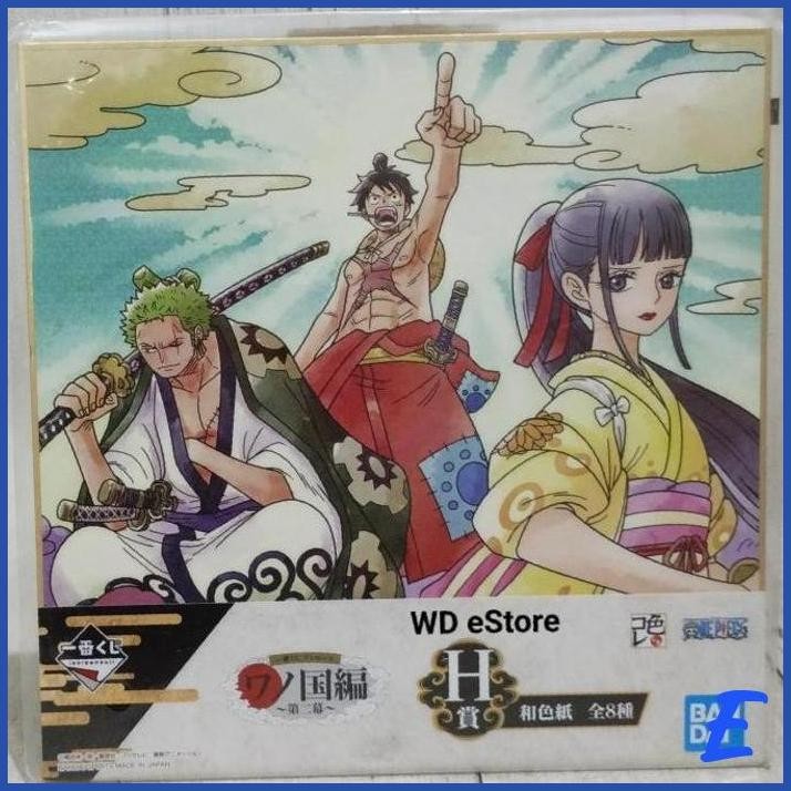 [WDE] BANDAI ICHIBAN KUJI SHIKISHI ONE PIECE WANO COUNTRY LUFFY, ZORO, OKIKU