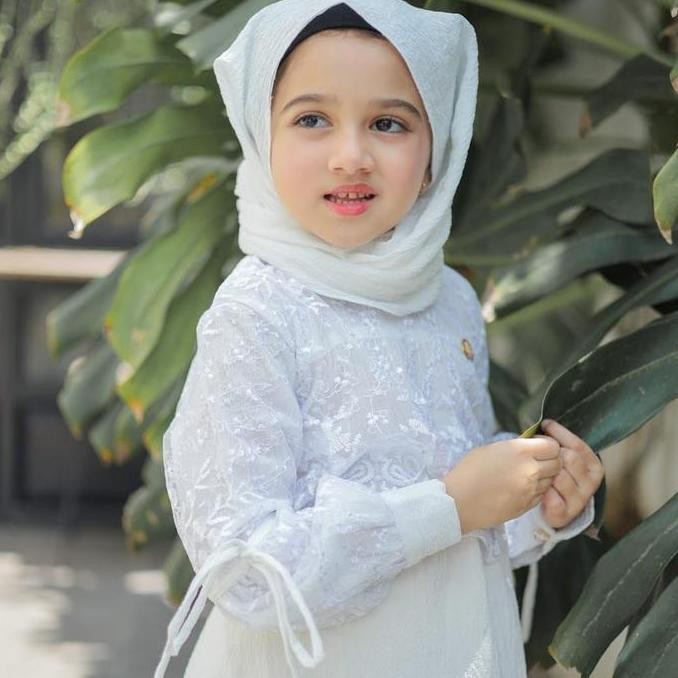 New Syanas Dress Premium - Pakaian Muslim Anak Perempuan Casual Nyaman Tile Pashmina Gamis Baju Wani