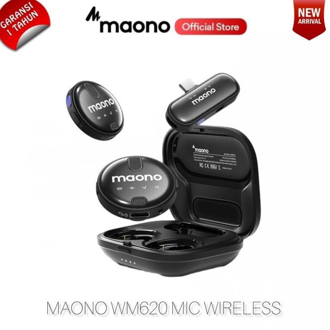 Maono Wm620 Mic Wireless Lavalier Clip On Microphone Usb C For Vloging Video Recording Live Streamin