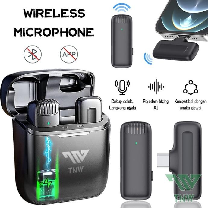 Tnw-X8 Nirkabel Lavalier Mikrofon Mini Microphones Lav Lapel Mic New Stok