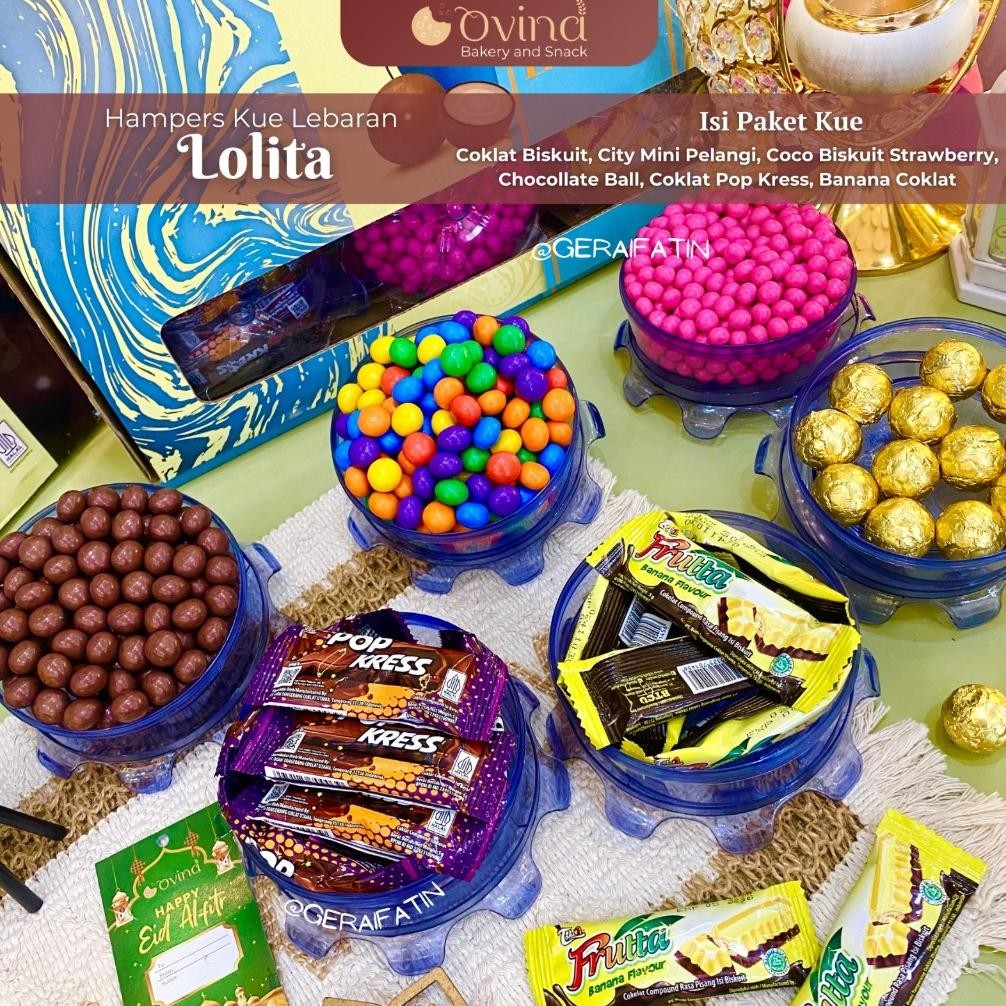 

Geraifatin!!! Paket Lolita Paket Kue Lebaran 2025 / Ovina Coklat Best Seller Diskon Setengah Harga