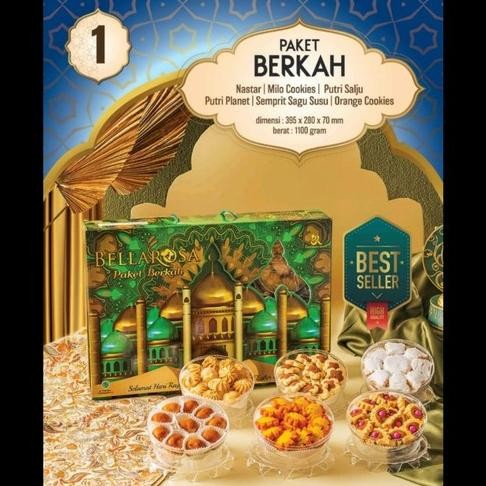 

Bellarosa Paket Kue Kering Berkah Isi 6 Toples Best Seller Diskon Setengah Harga