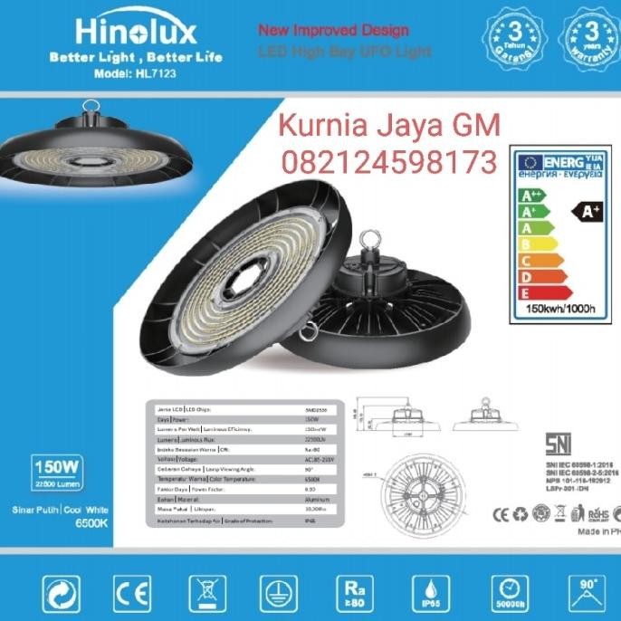 Produk Berkualitas Hinolux Hl7123 High Bay Led Ufo 150Watt Kap Industri Highbay 150W Sni