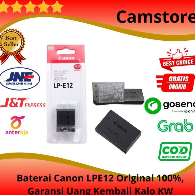 Baterai Canon Lpe12/Lp-E12 Original For Canon M10/M100/M200/M50/100D New Stok