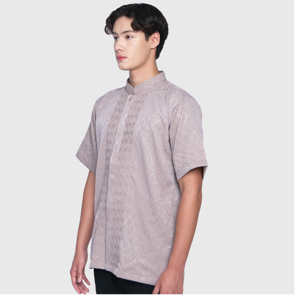 Erigo Koko Short Sleeve Bordir Eyman Cream - Kemeja Koko Lengan Pendek Unisex