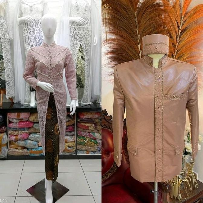 sepasang baju orang tua pengantin / kebaya ibu hajat couple beskap Terlaris