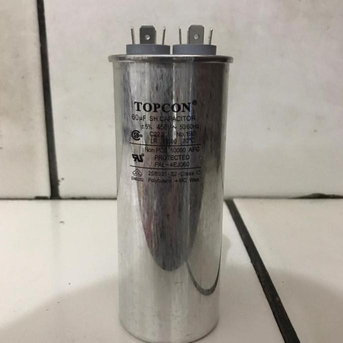 '+'+'+'+] Kapasitor Capacitor TOPCON Running 60UF 60 UF Micro 450V 450 Volt