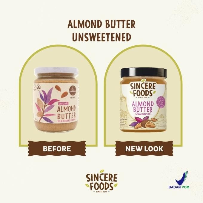 

ORGANIC ALMOND BUTTER UNSWEETENED SINCERE SELAI KACANG ALMOND 225G