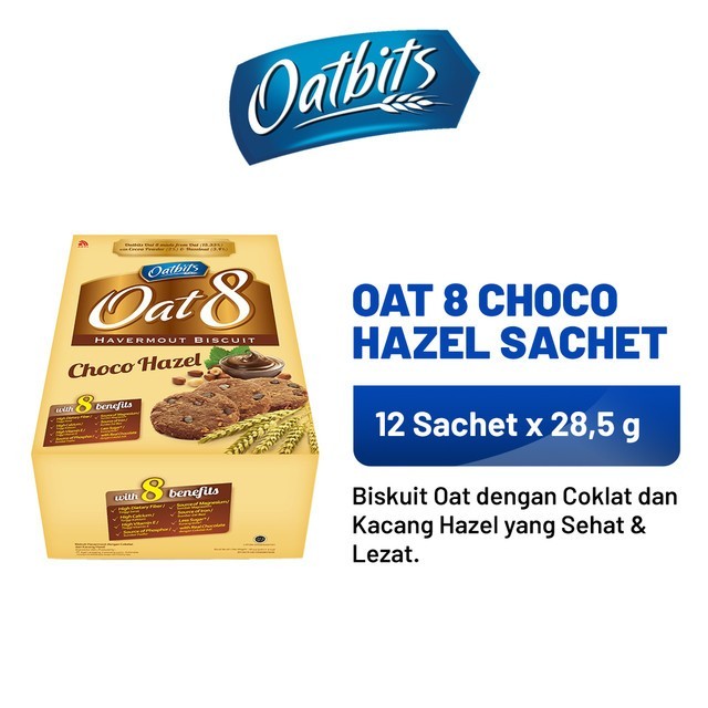 

OATBITS Oat 8 Choco Hazel 1 Dus (12 sachet x 28.5 gr)