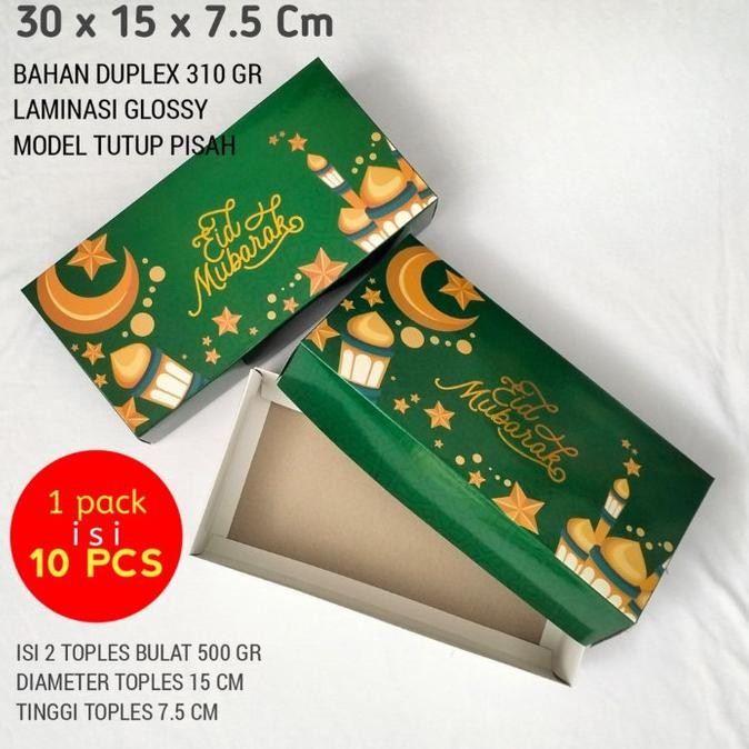 Box Toples Kue Kering 500 gr isi 2 Kardus Kotak Hampers Lebaran Fitri BPS
